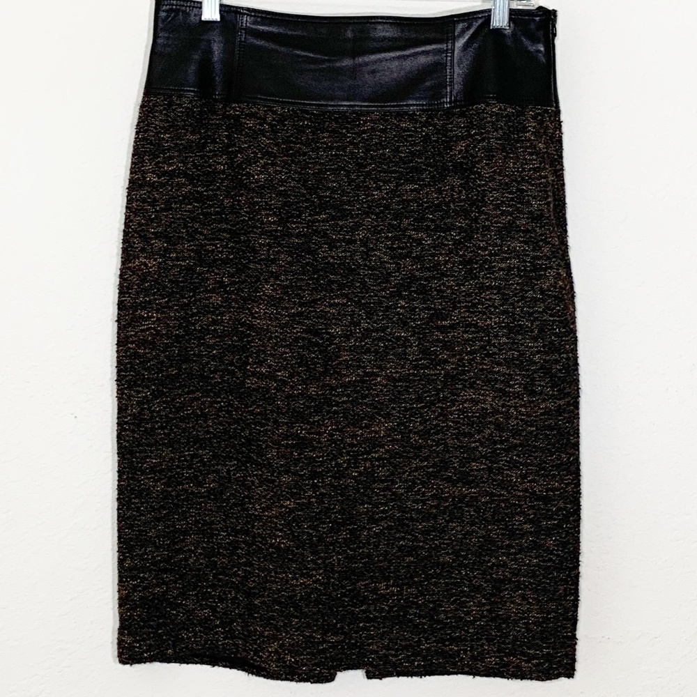 Lafayette 148 Tweed Skirt Brown/Tan Size 8